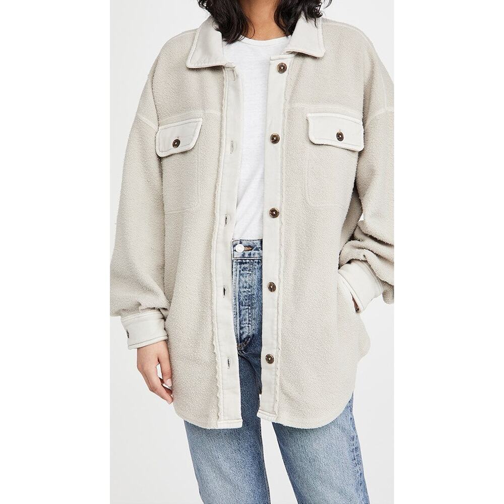 Free People Ruby Jacket Collared Button Placket S… - image 1